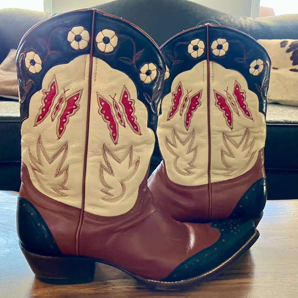 Vintage Old Gringo "Mariposa" Cowgirl Boots 9B